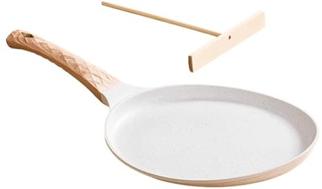 Nonstick Crepe Pan with Spreader Flat Skillet Tortilla Maker for Roti Indian BBQ, 6inch