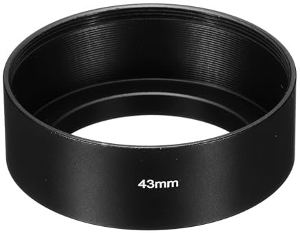 PATIKIL 43mm Paraluce, Superficie Opaca Standard Antiriflesso Interno per Obiettivo Fotocamera, Nero
