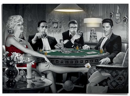 REINDERS Giant Poster XXL, Chris Consani - four of a kind, Home Office, Bilder, Wanddeko, Room Decor, Papier, Schwarz-Weiß, 100 x 140