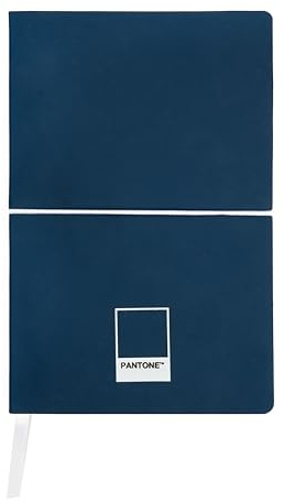 PANTONE Urban - Libreta Bloc de Notas 13x20 192 Páginas Rayas, Tapa Blanda Soft Touch y Banda Elástica, Cuaderno Rayado con Cinta Marca y Bolsillo Interior, Notebook para Material Escolar y Papelería