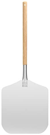 ZGPjubilant Pala per Pala per Pizza Lunga 33 Pollici con Manico in Legno Rimovibile Utensili per Pizza in Alluminio Antiaderente per Pizza, Padella per Pane e Torta