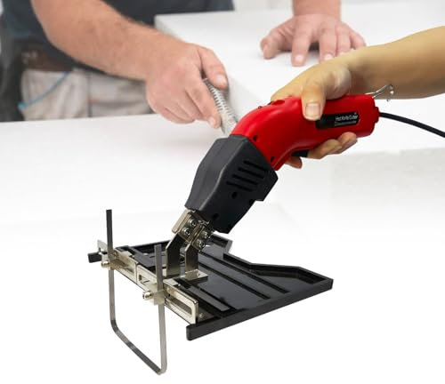 VNATWGOO Kit Taglierina per Spugna A Lama Calda, Utensile per Il Taglio del Polistirolo Riscaldato Elettrico 200 W/250 W, Macchina per Il Taglio della Schiuma 110 V/220 V,KS250-110V