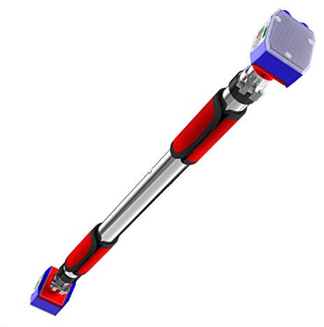CAFIEDR Tragbare Reckstange, rutschfeste Klimmzugstange für die Sicherheit zu Hause, teleskopische Fitnessstange zur Wandmontage ohne Perforation, 63–176 cm verstellbar(108-140 cm)