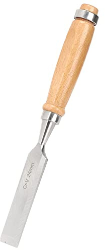 Ciseau en Acier allié au Chrome Vanadium, Manche en Bois, Réutilisation Facile à Transporter, Lame de 24 Mm, Perçage de Trous en Bois Massif avec un Petit Volume pour le Travail