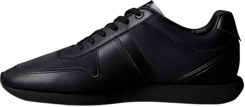 Calvin Klein Runner Sneaker Hombre Retro Lace con Cordones, Negro (Triple Black), 42