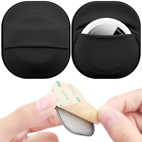 Paquete de 2 adhesivos para Airtag y Moto Tag, funda protectora completa para Airtag con adhesivo 3M en cartera, control remoto de TV, coche, equipaje, bolsas, drones, funda protectora completa para