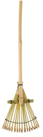SHINEOFI Rastrello da Giardino in Bamboo Leggero e Durevole Rastrello per Livellare Sabbia Strumento Manuale Multifunzionale per Aiuole Parco e Cortili Design Giapponese Elegante