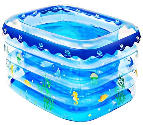 Piscines gonflables pour – Piscine d'eau familiale, matériau en PVC Souple, Bouchon de vidange intégré, parois épaisses et, Valve de gonflage Facile | Piscine de Jardin extérieure