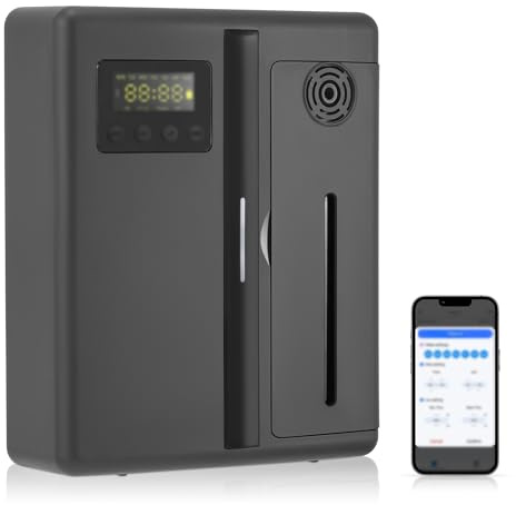 Smart Aroma Diffuser App,200ml Wasserloser Diffuser zon Ätherische Öle bis 200㎡ 30H,Smart Luftbefeuchter mit LCD-Display für Schlafzimmer Kinderzimmer und Pflanzen