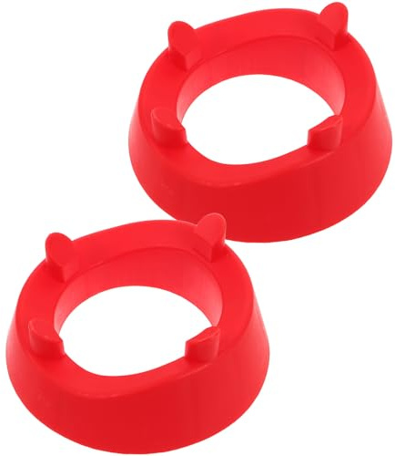 Generico Supporto Porta Pallone da Calcio e Rugby in Plastica Rosso, Base Stabile Angolare per Espositore Portapalloni Sportivi, Set da 2 Pezzi per Allenamento e Deposito
