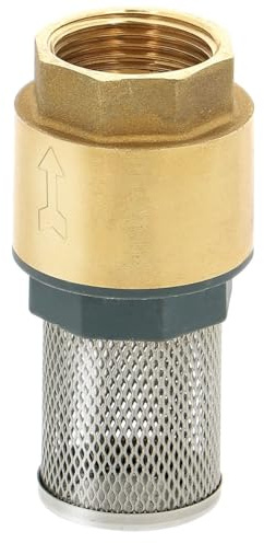 SPID'O - Clapet Crépine à Ressort Laiton avec Filtre Inox - Aspiration Pompe - Filetage Femelle (F 33/42)