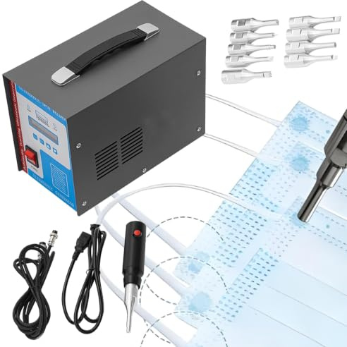 Saldatrice a punti in plastica ad alta frequenza portatile portatile, saldatore in plastica a ultrasuoni 700W 28KHz con teste di saldatura da 10 pezzi, for ABS/PP/PE