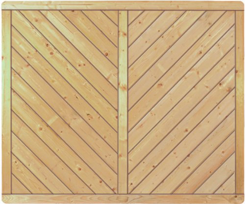 GreenSeason Dichtzaun Lamellenzaun Prag B180 x H150 cm.