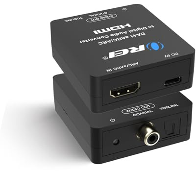 OREI eARC/ARC HDMI to Optical/Coaxial Audio Extractor, - Supports Dolby 5.1 Channel, DTS 5.1, LPCM 2.0 Channel HDTV Soundbar Speaker Amplifier (DA41)
