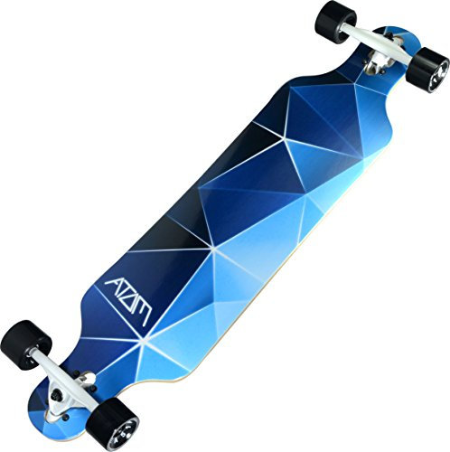 Atom Longboards Atom Drop Through Longboard, 101,6 cm, Blau Geo