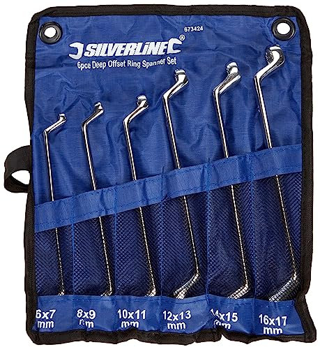 Silverline 673424 Deep Offset Ring Spanners Set 6pce 6 - 17 mm