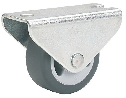 Rueda fija para parqué (25 x 13 mm, TPE), color gris