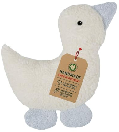 Efie Dinkel-Bio-Wärmekissen Ente blau – Bio-Baumwolle (kbA), GOTS-zertifiziert, Körnerkissen für Babys & Kinder, handgefertigt in Deutschland