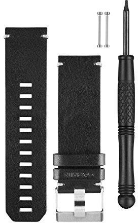 Garmin Cinturino in Pelle di Ricambio per Fenix 3, Colore: Nero, M