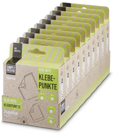Hama Klebepunkte (300 Fotokleber, doppelseitig selbstklebend, Klebepads rund, ø 6 mm), transparent
