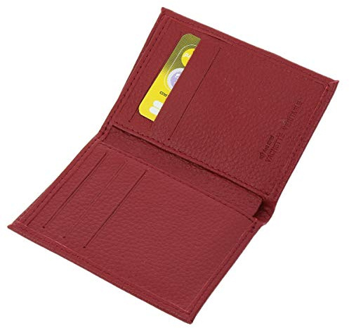 FASHIONGEN - Porte-Cartes en Cuir de Vachette, pour Carte de crédit, fidélité et visites, pour Femme et Homme, Sawsan