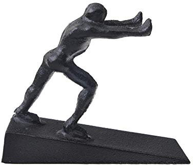 TentHome Tiere Türstopper Boden Landhaus Gusseisen Deko Türkeil Rutschfest Türpuffer Schwarz Türhalter Kinder Möbelkeile (Mann)