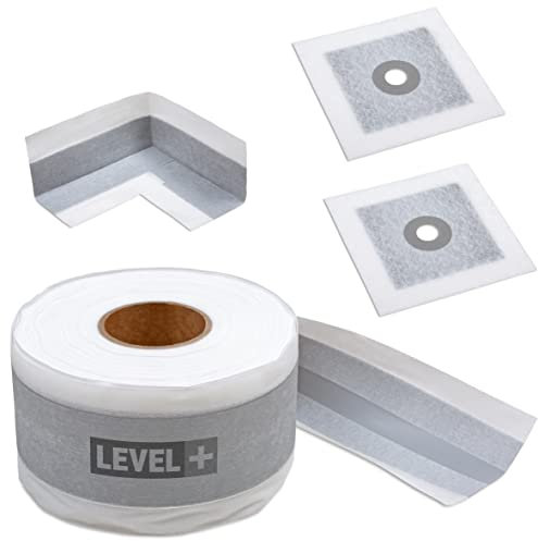 Bandset Dichtset Dichtband, Elastische Zone, Dichtecken Ausdehnbar, Wandmanschetten, Abdichtung für Innen Außen, Bad, Balkone Set EZ2