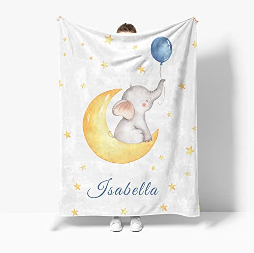 EKMON Coperta per Neonati Personalizzata,Coperta Per Bambino Personalizzato Con Nome Neonato, Morbida e Spessa Bebè Coperta,per Compleanno Natale ​Personalizzati Regalo.75 * 100cm