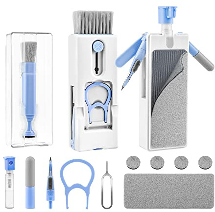 Epessa Keyboard Cleaning Kit,11 in 1 Keyboard Cleaner Tool,Laptop Cleaning Kit with Brush,Multifunctional Phone Cleaning Kit for PC Monitor Tablet MacBook Cell Phone Ipad Heaphones Airpods