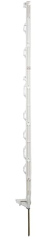 horizont Weidezaunpfähle Kunststoff, 60 Stück, weiß, Höhe 108cm