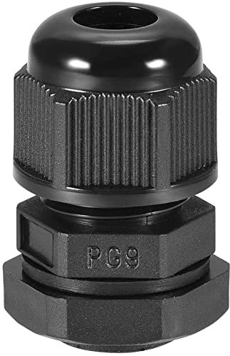 XYWHPGV PG9 Kabelverschraubung 4 Löcher Wasserdicht IP68 Nylongelenk Einstellbare Kontermutter für 1,3-2,3 mm Drahtdurchmesser(e543f 5b3d7 de03e b6910 8e09b 7717d