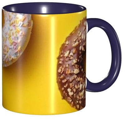 BACKZY Resistenza ad alta temperatura della tazza di caffè della tazza di ceramica squisita della stampa della ciambella