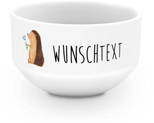 Mr. & Mrs. Panda Müslischüssel Igel Blumen - Personalisierte Geschenke, Krankenhaus, Müslischale Personalisiert, Schüssel Personalisieren, Lustige Sprüche, Besuch, Schüsseln, Krankheit