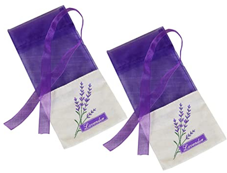 Zerodeko 20pezzi Sachets Lavanda Profumati Bustine Vuote Stampa Per Borsetta Scuro Adatte Conserve Grani Lavanda Essiccati e Altre Piante Aromatiche