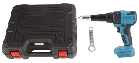 EIMSOAH Kabellose Bürstenlose Elektrische Nietpistole, 18V, Blau, Automatisches Nietmutter-Handwerkzeug mit LED, kompatibel mit BL1815, 3,2-4,8 mm