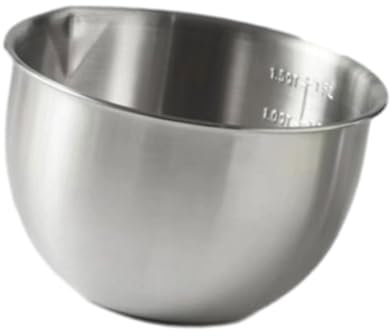 perfk Mixing Bowl Salad Bowls Kitchen Utensils Egg Whisking Bowl Cooking Bowl for Marinades Cooking Breading Prepping Bread, 2.5L