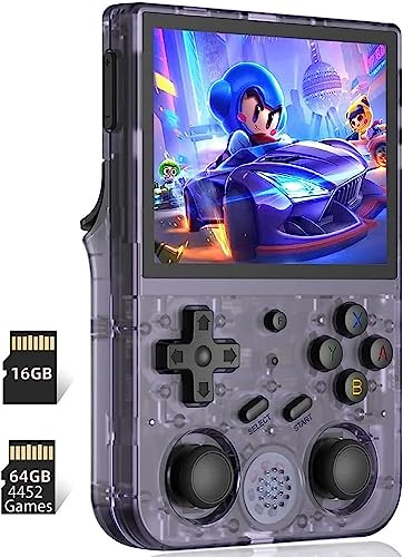 Console di gioco portatile Giochi 4452 integrati con scheda 64G, doppio sistema operativo Android 11 + Linux Supporta 5G WiFi 4.2 Bluetooth Combattimento online, streaming e HDMI ( Color : Purple )
