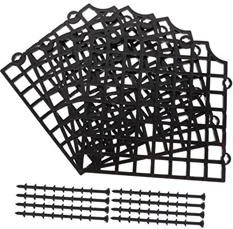 Milisten 3pcs Cuttable Flower Pot Soil Covers Plant Pot Protector Mesh Guard for Indoor Garden Bonsai Safety Cover Black Medium Square