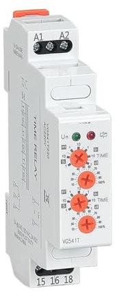 Hookurity relé Temporizador Relé Temporizador de Ciclo asimétrico de 12 V, 24 V, 220 V, 230 V CA/CC, relé Temporizador Modular de repetición electrónica de Tipo riel DIN(AC 220V)