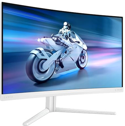 Philips Evnia 27M2C5501 - Monitor Gaming Curvo QHD de 27 Pulgadas, 180 Hz, 1 ms GtG, FreeSync Premium (2560x1440, 2X HDMI 2.0, 1x DisplayPort1.4) Blanco