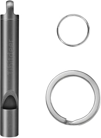 Tibitdeer Titan Trillerpfeife laut Notfall Signalpfeife 120 dB Sicherheitspfeife mit Schlüsselanhänger für Outdoor-Camping, Wandern, Bootfahren, Rucksackreisen, Angeln,Signalisierung