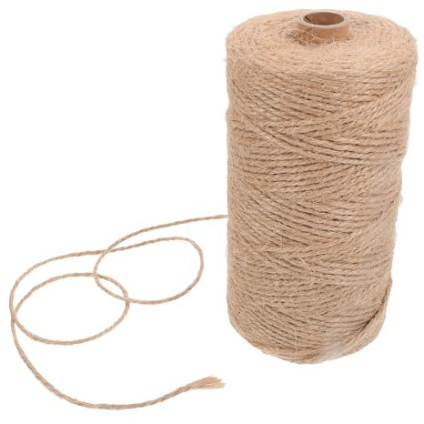 DOITOOL 1rollo Cuerda De Yute Natural De Metros Resistente y Ligera para Manualidades Decoraciones Bodas
