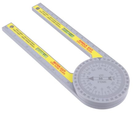 Artibetter Praktischer Winkelmesser Kunststoff Mit Wasserwaage Miter Protractor Für Präzise Winkelmessung Beim Holzwerken Für Klempner Schreiner Und Bauarbeiten Langlebig Und Tragbar