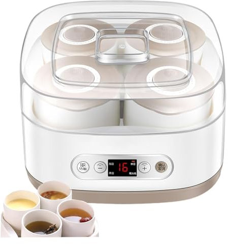 Macchina casalinga, piccola macchina di fermentazione dello yogurt con 4 pc di ceramica, tocchi il pulsante per fare lo yogurt