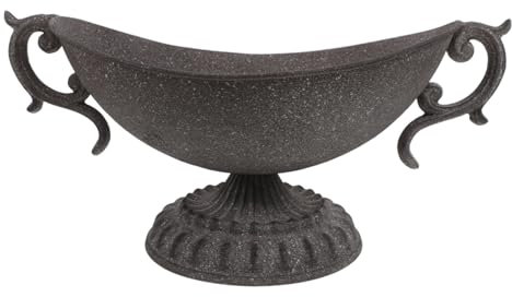 MAGICLULU Antique Iron Flower Urn Planter Vintage Garden Decor Rustic Flower Pot for Wedding Centerpieces