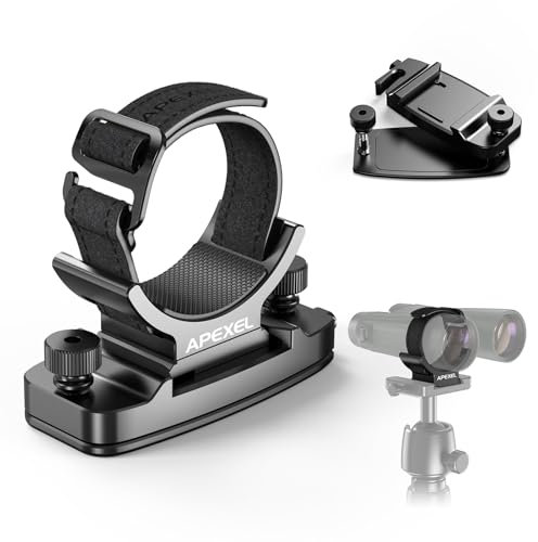 APEXEL Adaptateur Universel pour Sac à Dos pour Jumelles - Pince Universelle 38mm & Adaptateur 1/4,Adaptateur de Télescope en Métal CNC,Adaptateur pour Monture Monoculaire pour Sangles/Ceintures