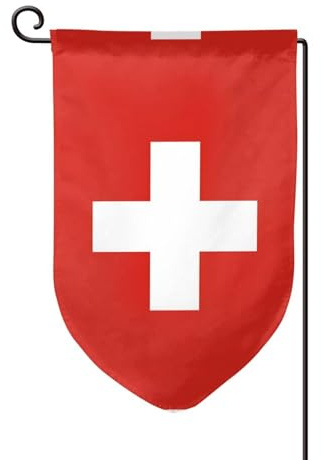 Banderas de bandera suiza para exteriores, bandera duradera para patio, decoración de verano, perfecta para jardín y patio al aire libre