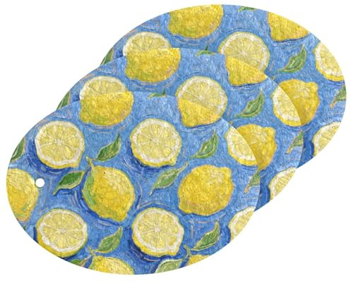 Esponjas grandes absorbentes de pintura artística azul limón para limpiar esponjas antiarañazos para lavar platos, resistentes a manchas y olores (3 unidades)