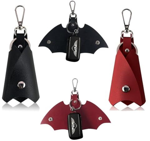 JYNXOR 2 Pcs Portachiavi Pipistrello Custodie per Chiavi in Pelle Classico Astuccio Portachiavi Auto Uomo Donna Portachiavi Moto Personalizzato Organizzatore Chiavi per Tutti i Tipi di Chiave