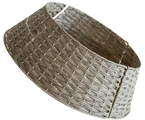 ARTSEWPLY Weihnachtsbaumkorb aus Künstlichem Rattan Handgewebter Baumständer Ring Grauer Baumrock für Künstliche Christbäume Dekorativer Weihnachtsbaumständer Schutz für Zuhause und Festtage